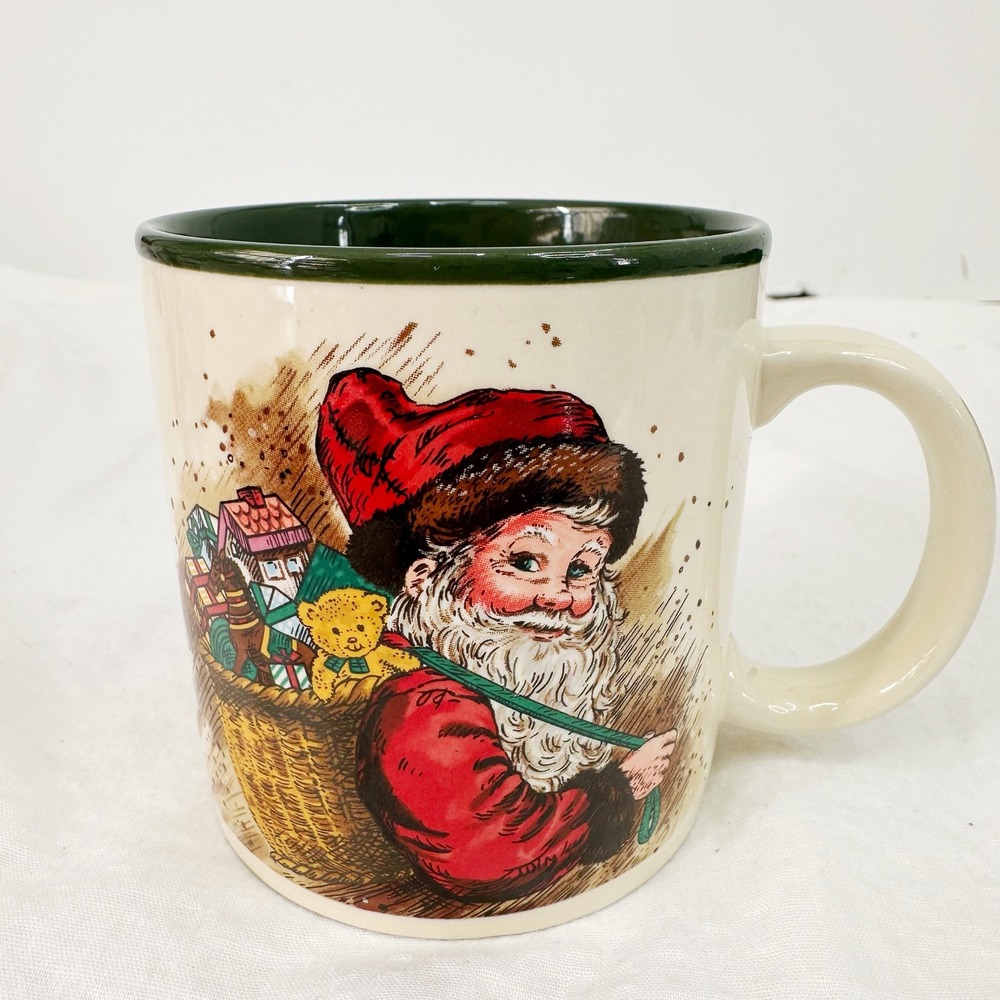 Potpourri Press Vintage 1987‎ Santa Claus Mug Christmas Holiday Gifts Korea